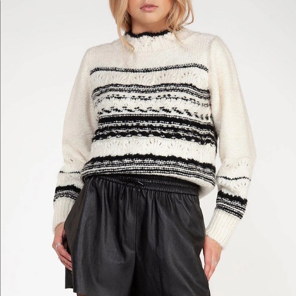 NWT! - Dex | Striped Mock Neck Sweater - Picture 5 of 9